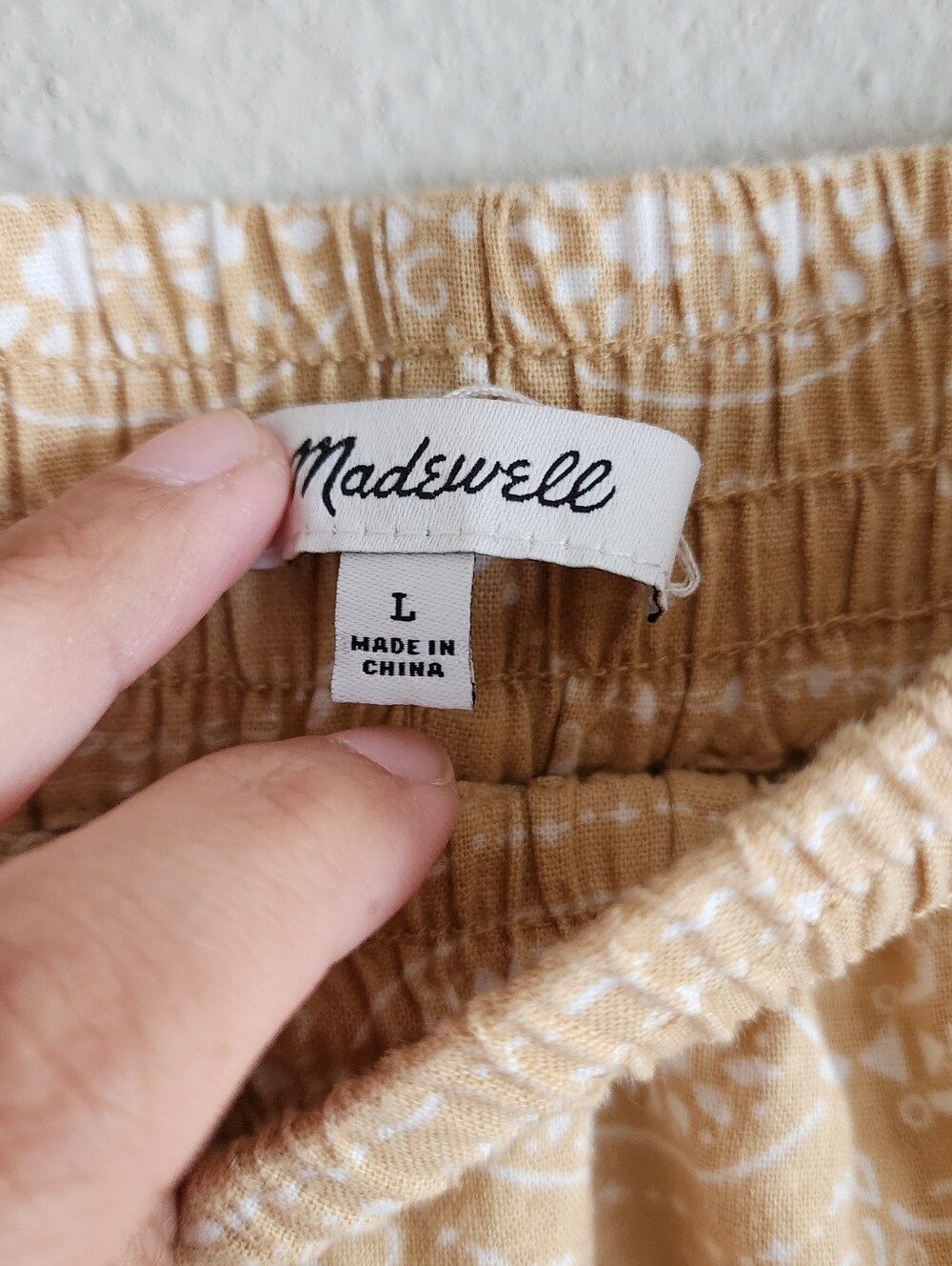 Madewell Linen Blend Bandana Print Pull-On Shorts Size Large - Picture 5 of 11